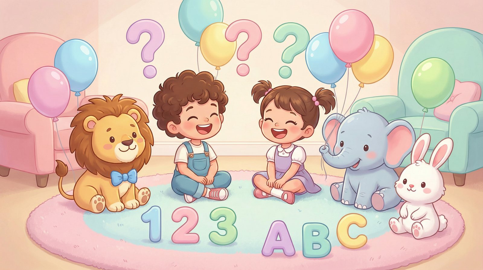 Quiz for barn 7 8 år – søte dyr, balloner og ABC