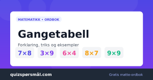 Gange forklaret – multiplikation med eksempler som 7×8, 9×9 og 6×4